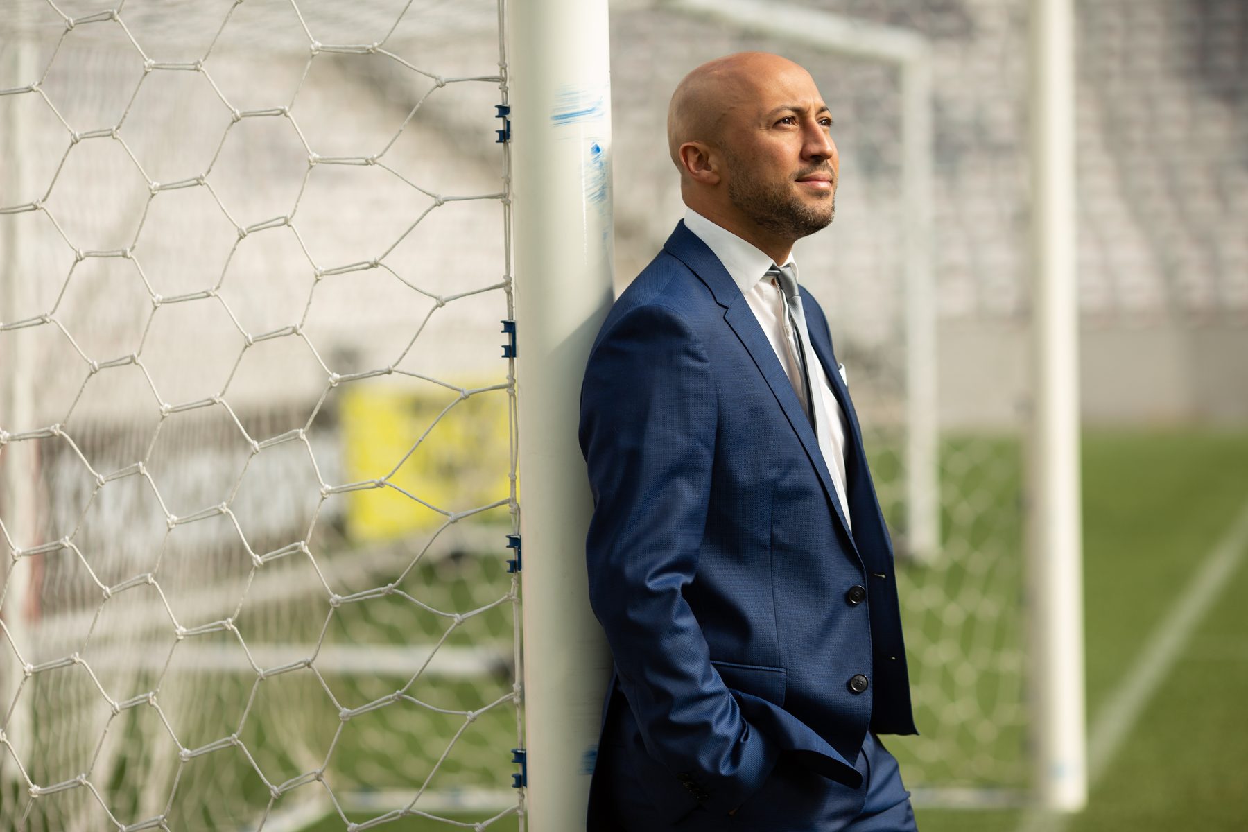 Rafael Andrade junto à baliza